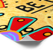 Poster Salle de classe Nice enfant Floral Coeurs amusant (Coin)