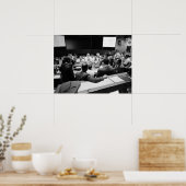 Poster Salle de contrôle des opérations de mission Apollo (Cuisine)