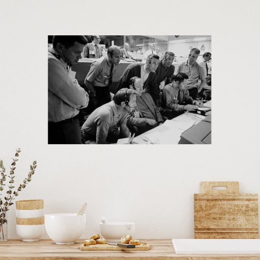 Poster Salle de contrôle des opérations de mission Apollo (Cuisine)