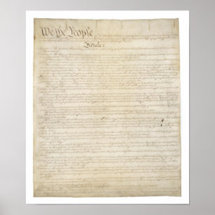 Poster Salle de cours d'histoire de la Constitution des É