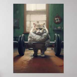 Poster Salle De Fitness Cat