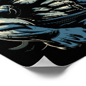 Poster Salle de gym Bodybuilding Requin (Coin)