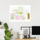 Poster Salle de la fille Ado (Bureau à domicile)