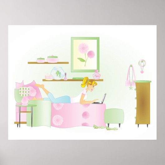 Poster Salle de la fille Ado (Devant)