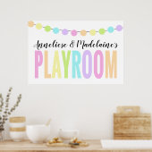Poster Salle de lecture personnalisée Pom Pastel Rainbow (Cuisine)
