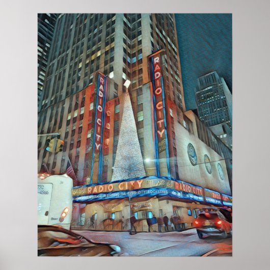 Poster Salle de musique radio NYC (Devant)