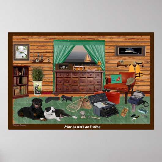 Poster Salle De Pêche 22,5 X 15 (Devant)
