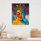 Poster Salle de séjour Peinture de Bouddha Abstrait color (Cuisine)