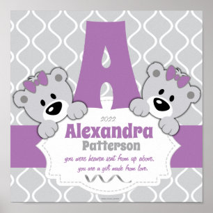Poster Salle de soins infirmiers Teddy Bear personnalisée
