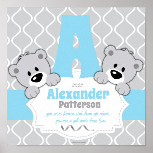 Poster Salle de soins infirmiers Teddy Bear personnalisée
