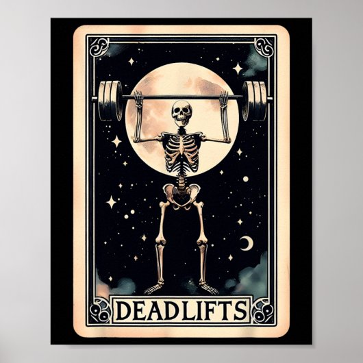 Poster Salle de sport de levage de poids drôle d'Hallowee (Devant)