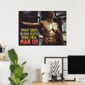 Poster Salle De Sport Motivationnelle Abs (Bureau à domicile)