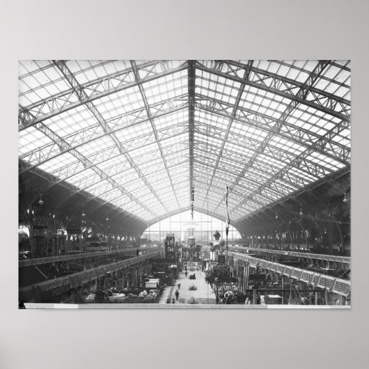 Poster Salle des machines, exposition universelle (Devant)