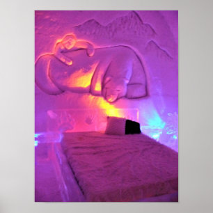 Poster Salle d'ours polaire à l'Hôtel de Glace, Québec, C