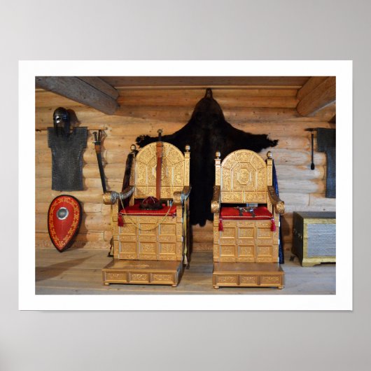 Poster Salle du trône Viking (Devant)