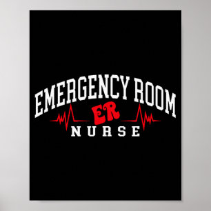 Poster Salle d'urgence drôle Infirmière de salle d'urgenc
