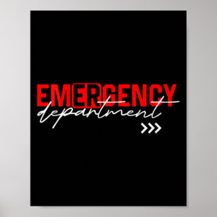 Poster Salle d'urgence pour femmes Urgence Infirmière Rn