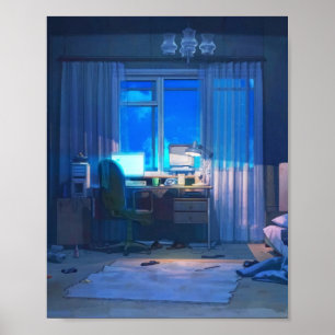 Poster Salle Lofi Anime