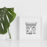 Poster Salle pour enfants | Arc de Triomphe Paris<br><div class="desc">Dessin dessiné à la main pour une salle pour enfants | Poster Arc de Triomphe Paris</div>