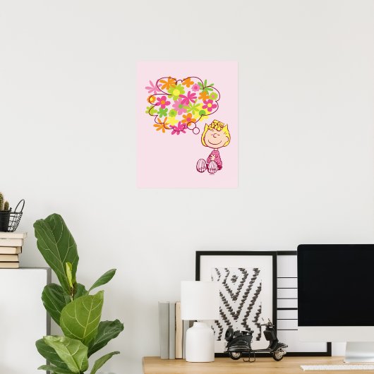 Poster Sally pense aux fleurs (Bureau à domicile)