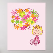 Poster Sally pense aux fleurs (Devant)