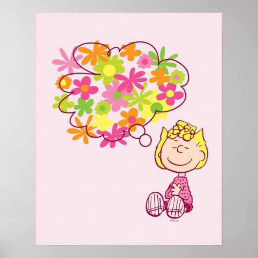 Poster Sally pense aux fleurs (Devant)