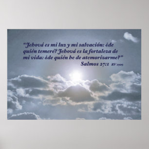 Poster Salmos 27:1 con el Cielo