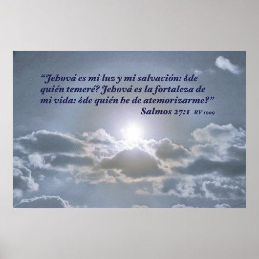 Poster Salmos 27:1 con el Cielo (Devant)