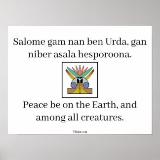 Poster Salome Peace Symbol & Meditation Mantra