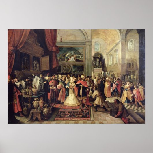 Poster Salomon dans le Trésor du Temple, 1633 (Devant)