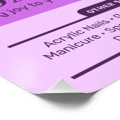 Poster Salon à ongles violets, Artiste de maquillage Post (Coin)