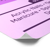 Poster Salon à ongles violets, maquilleur (horizontal) (Coin)