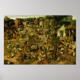 Poster Salon avec une performance théâtrale, 1562