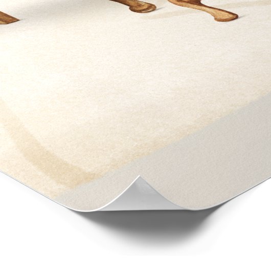 Poster Salon Chaleureux Scène avec chaise verte (Coin)