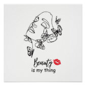 Poster Salon de beauté de beauté Mur Art, maquiller artis (Devant)