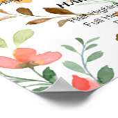 Poster Salon de Beauté Florale Tarifs - Aquarelle (Coin)