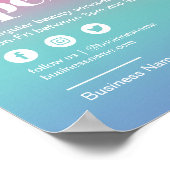 Poster Salon de beauté ouvert pour les affaires rose colo (Coin)