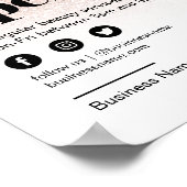 Poster Salon de beauté ouvert pour les Parties scintillan (Coin)