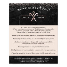 Salon de cheveux en or rose Couvert Sécurité Consc