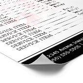 Poster Salon de cheveux Tarifs Blush Pink Gold Chic Flora (Coin)