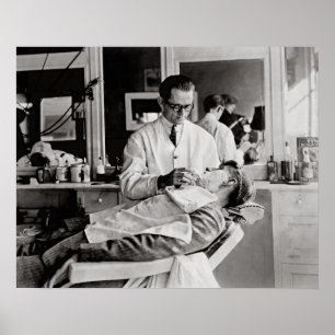 Poster Salon de coiffure, 1923. Photo vintage