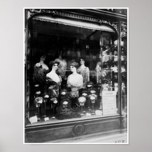 Poster Salon de coiffure d'époque vintage Coiffure