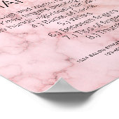 Poster Salon de coiffure en marbre d'or rose pour la sécu (Coin)