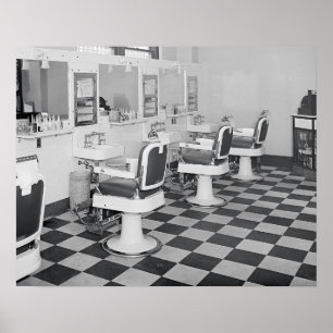 Poster Salon de coiffure exécutif, 1935. Photo vintage