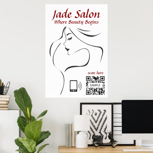 Poster Salon de coiffure Modèle (Bureau à domicile)