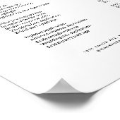 Poster Salon de coiffure moderne Foliing Tarifs Menu Serv (Coin)