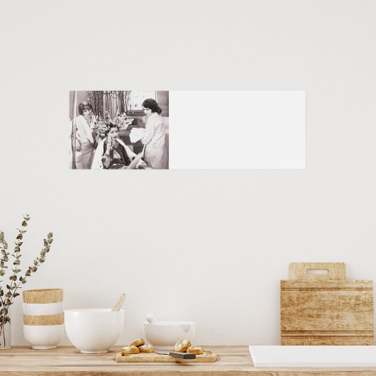 Poster Salon de coiffure rétro (Cuisine)