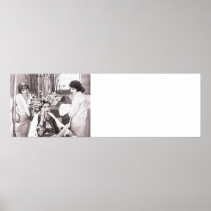 Poster Salon de coiffure rétro