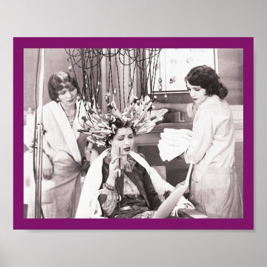 Poster Salon de coiffure rétro (Devant)