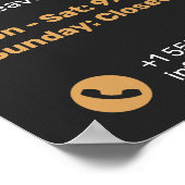 Poster Salon de l'ongle noir et or, maquilleur (Coin)